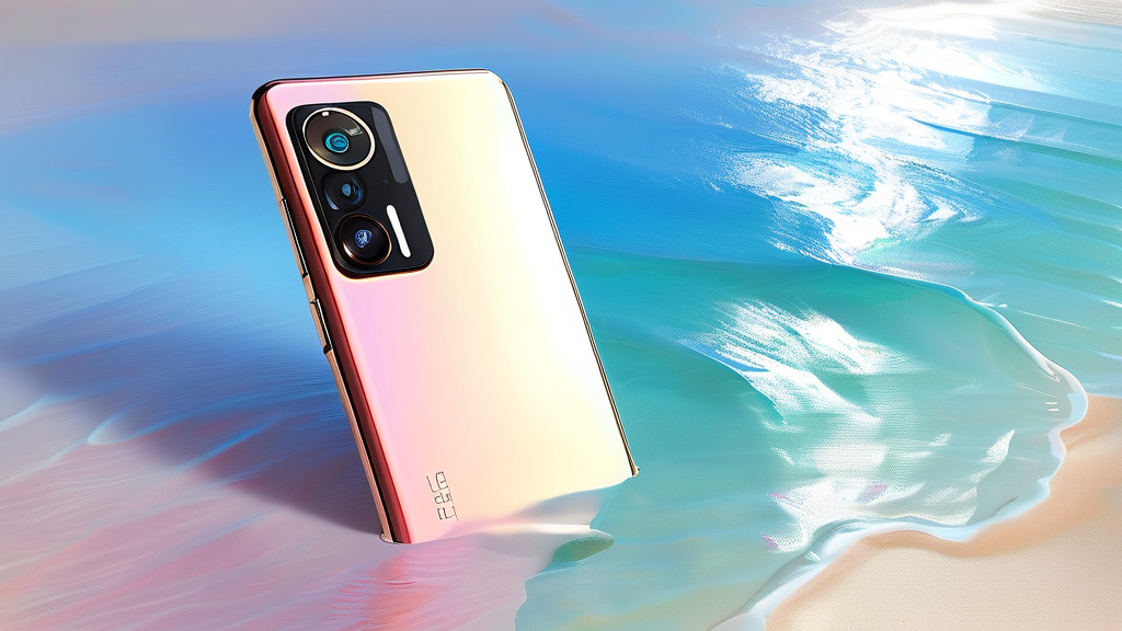 카메라 및 성능: 아이폰 폴드의 기술적 특징 (watercolor 스타일)