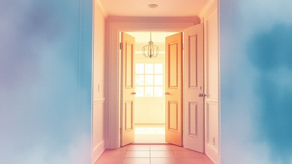 현관 및 내부 공간 점검 (watercolor 스타일)