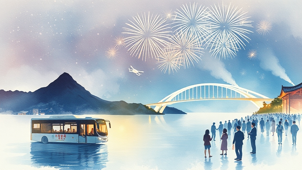 축제 관람 꿀팁 (watercolor 스타일)