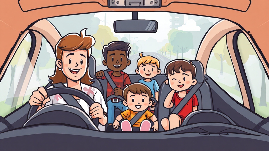 안전운전 교육 정보 (cartoon 스타일)