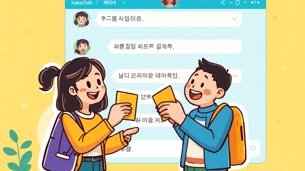 카카오톡으로 송금하는 방법 (cartoon 스타일)