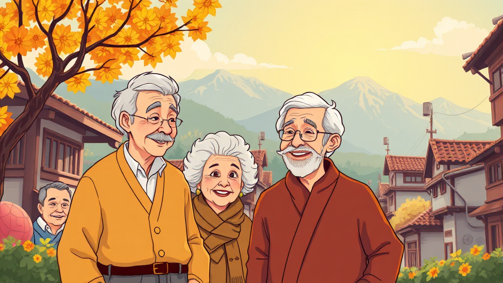 실버타운 선택 시 고려 사항 (cartoon 스타일)