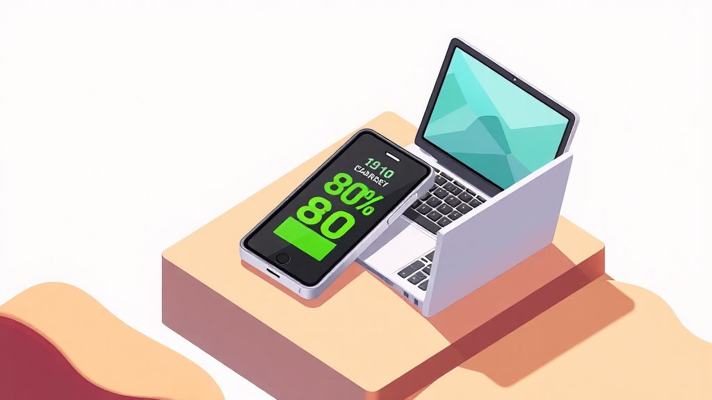 배터리 수명 최적화 방법 (cartoon 스타일)