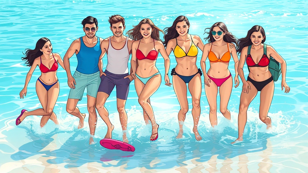 물놀이 필수템 TOP 5 (illustration 스타일)