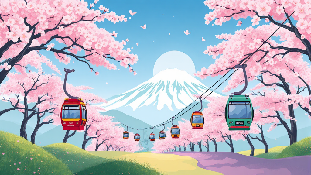 목포 벚꽃 명소 BEST 5: 놓치면 후회할 곳들 (illustration 스타일)