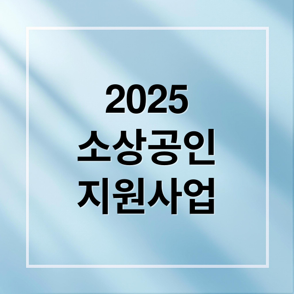 2025
소상공인
지원사업 (2025 소상공인 지원사업)