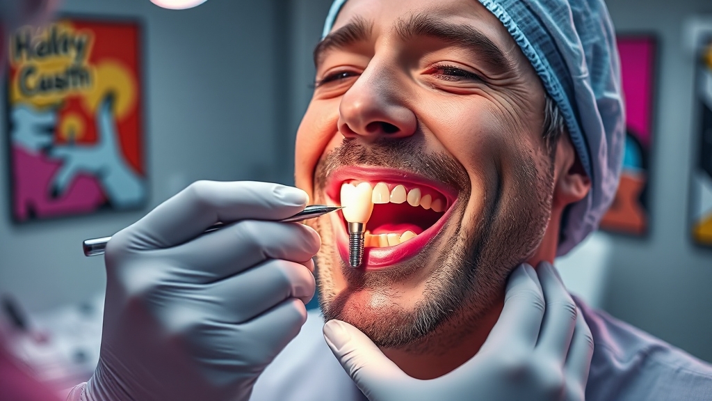 임플란트, 꼼꼼하게 알아보고 결정하세요! (popart 스타일)