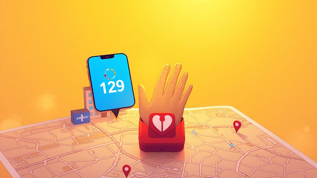 알아두면 좋은 응급 의료 정보와 서비스 (illustration 스타일) (재시도)