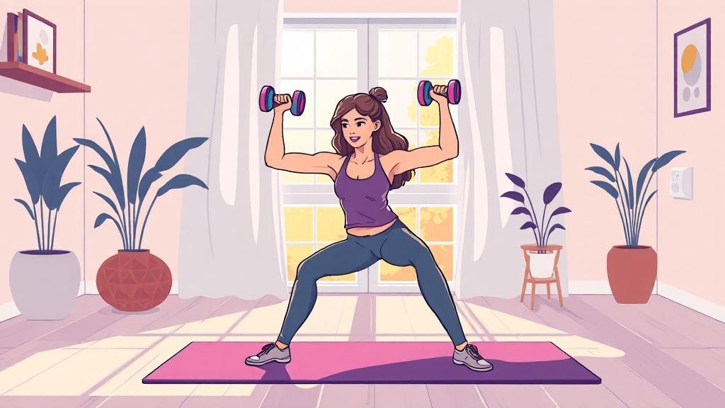 홈트 준비물, 뭐가 필요할까? (illustration 스타일)