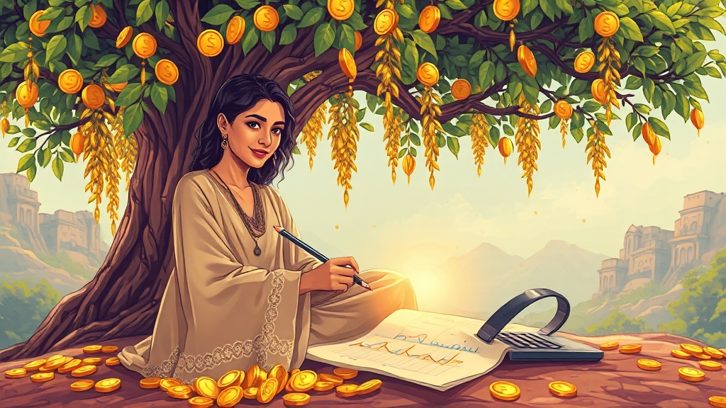 복리 계산기, 똑똑하게 활용하는 법 (illustration 스타일)