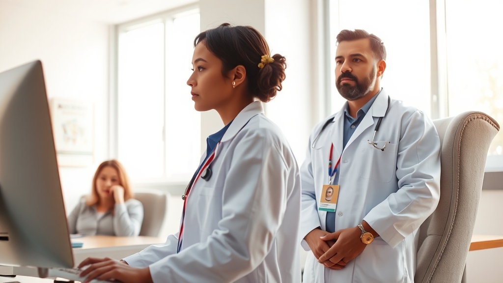 건강검진 예약 및 준비 (realistic 스타일)