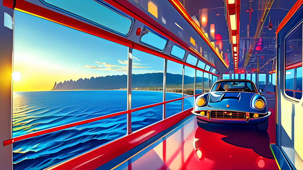 차량과 함께 떠나는 제주 여행, 선적 방법과 비용 알아보기 (realistic 스타일)