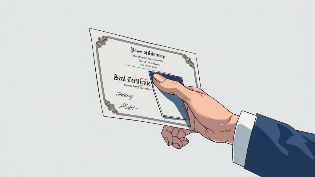 대리 발급 시 위임장 작성법 (illustration 스타일)