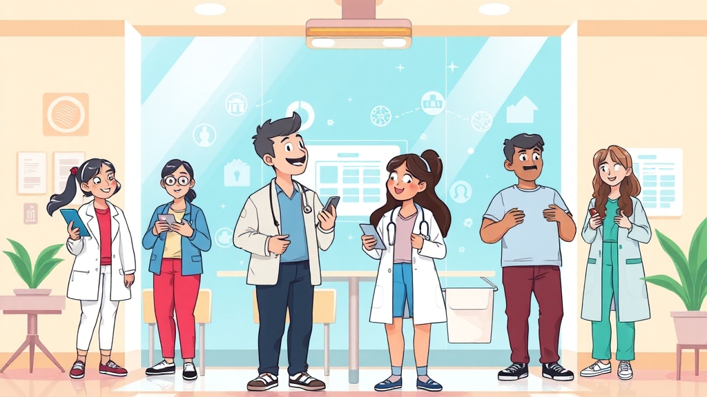 실손보험 청구 관련 서비스 소개 (cartoon 스타일)