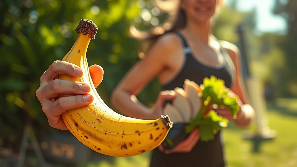 달리기 전후 식단 중요성 (realistic 스타일)