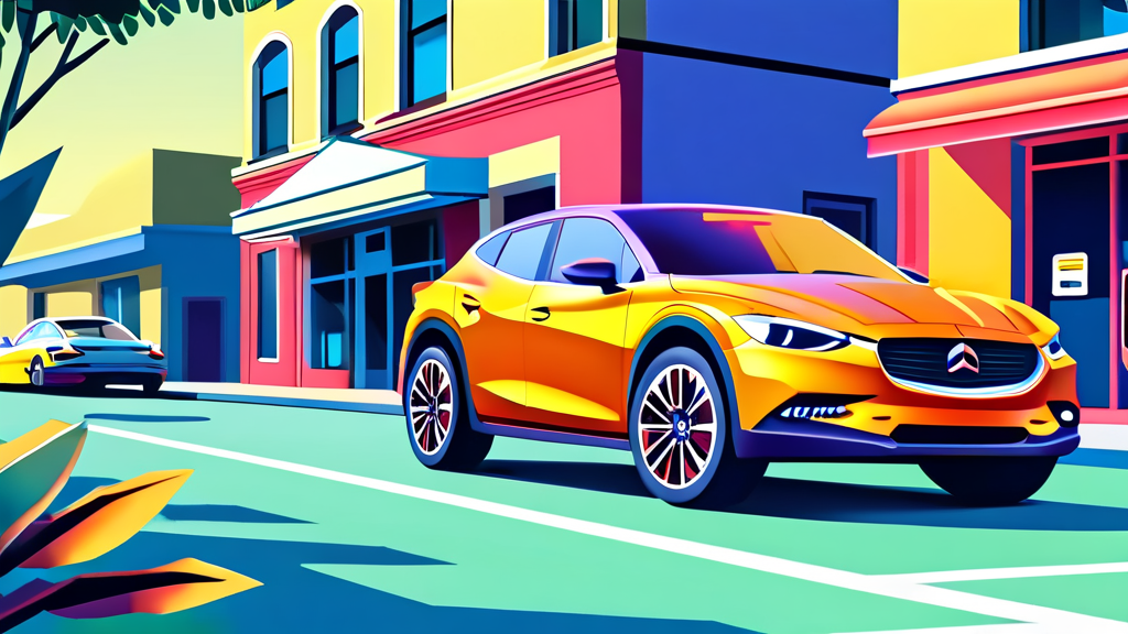 중고차 구매 시 유의사항 및 보상 안내 (illustration 스타일)