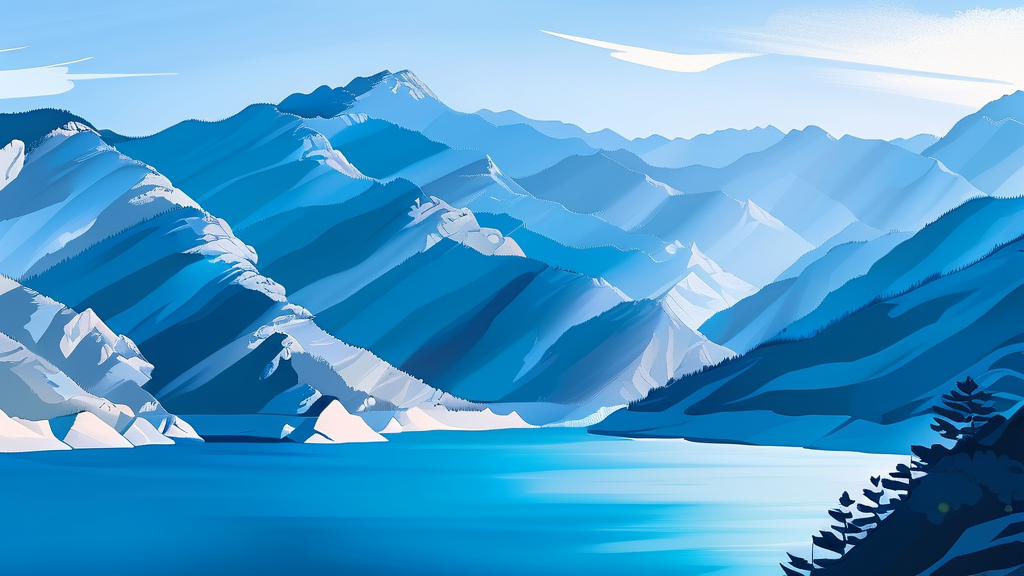 케이블카 탑승부터 비봉산 정상까지 (watercolor 스타일)