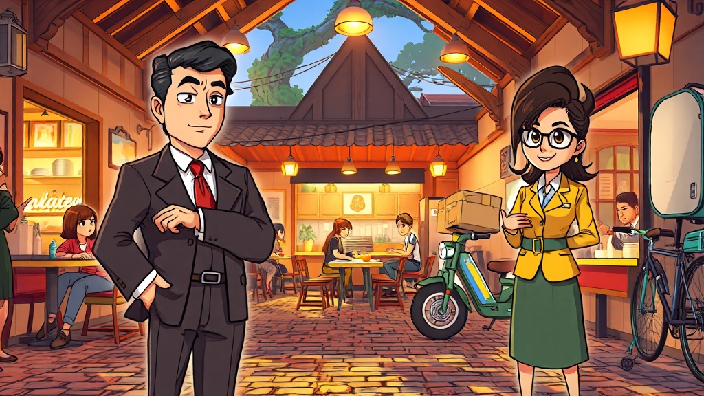 등장인물별 특징 및 역할 (cartoon 스타일)