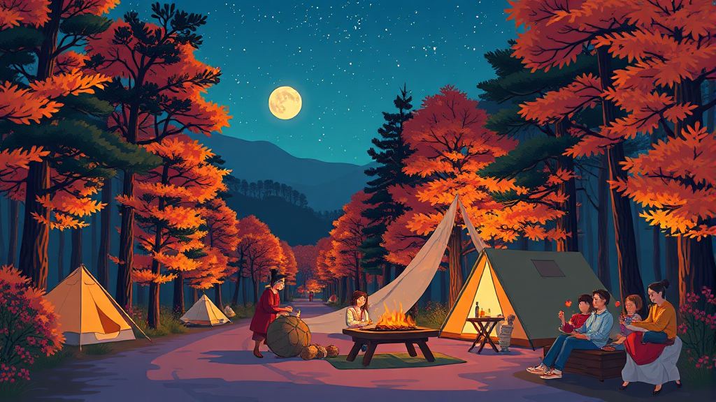 주변 관광 명소 탐방 (illustration 스타일)