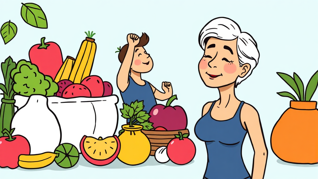 피부 노화 방지 관리법 (cartoon 스타일)