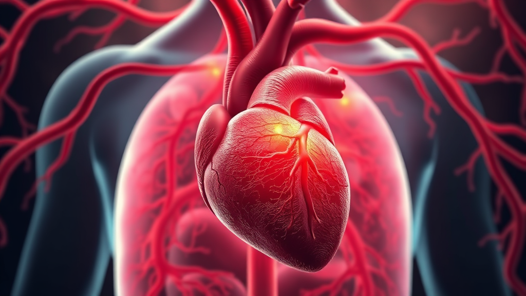 금연이 심장과 혈액 순환에 미치는 영향 (realistic 스타일)