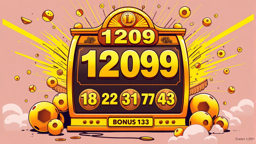 1209회 로또 당첨번호는? (illustration 스타일)