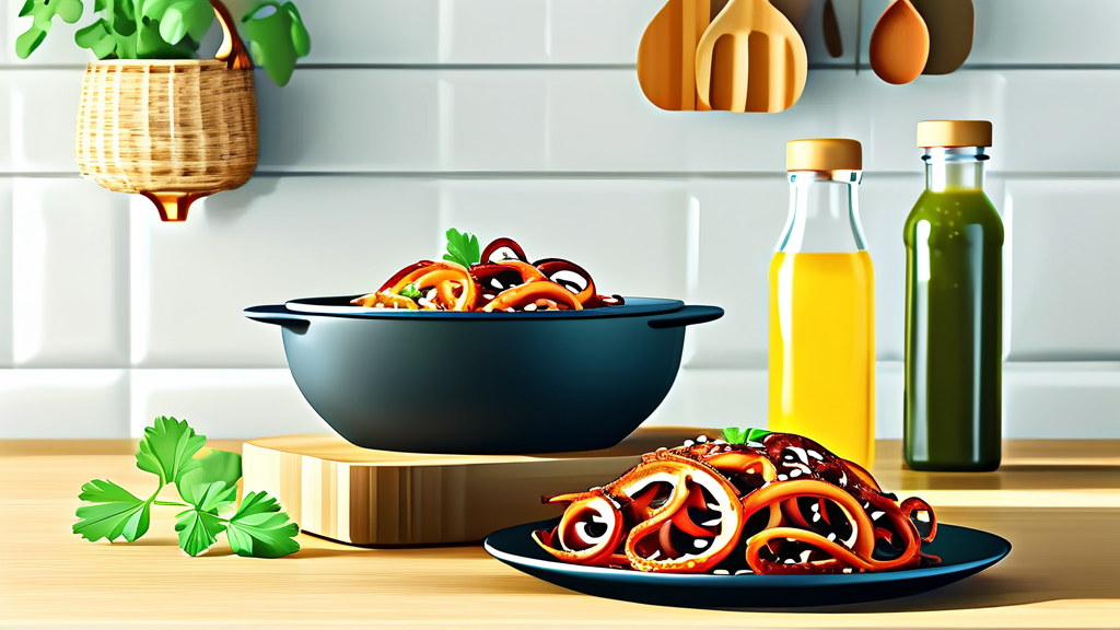 초간단 진미채볶음 레시피: 누구나 따라 할 수 있어요 (illustration 스타일)