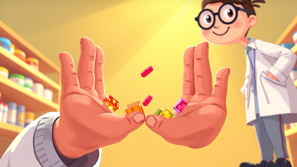 나에게 맞는 영양제 찾기 (cartoon 스타일)