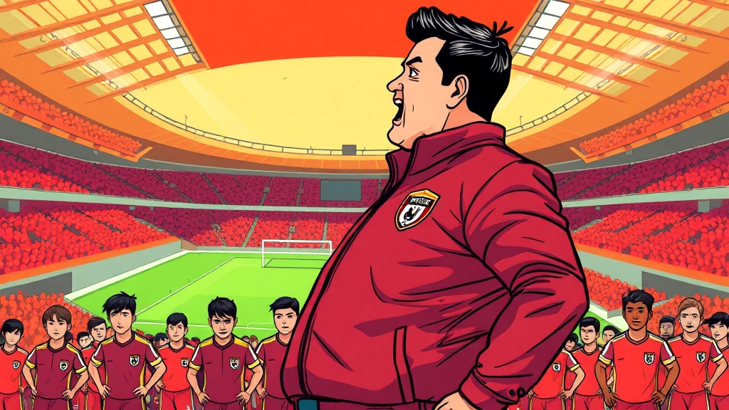 감독의 한마디: 필승 각오 (cartoon 스타일)