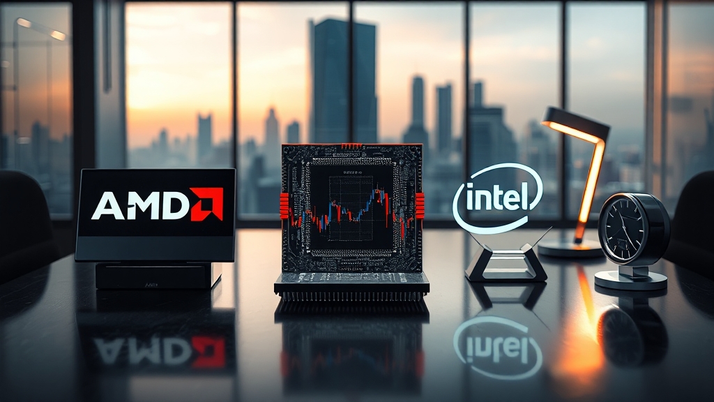 AMD 주가, 무엇에 영향받을까? (realistic 스타일)