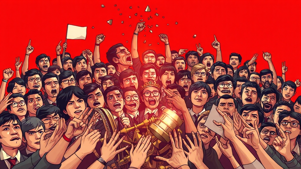 시민 반응, 온라인 여론 악화 (illustration 스타일)