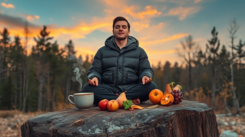 추분 건강 관리 팁 (realistic 스타일)