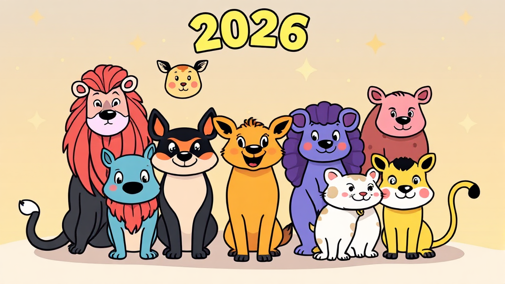 띠별 운세 살짝 엿보기 (cartoon 스타일)