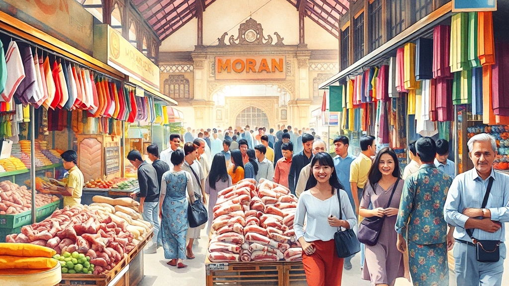모란시장 기본 정보 (illustration 스타일)