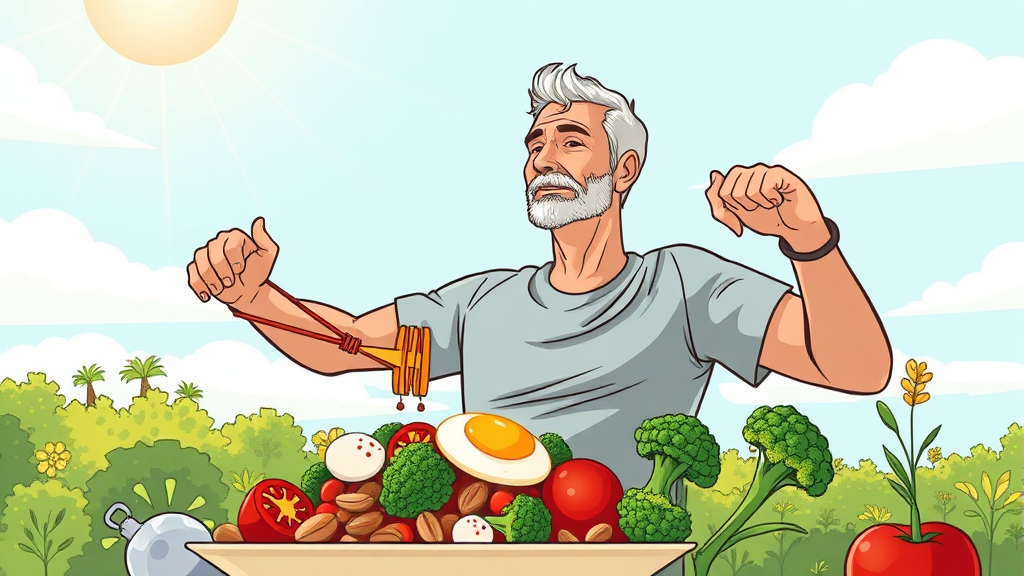 건강한 생활 습관 (illustration 스타일)