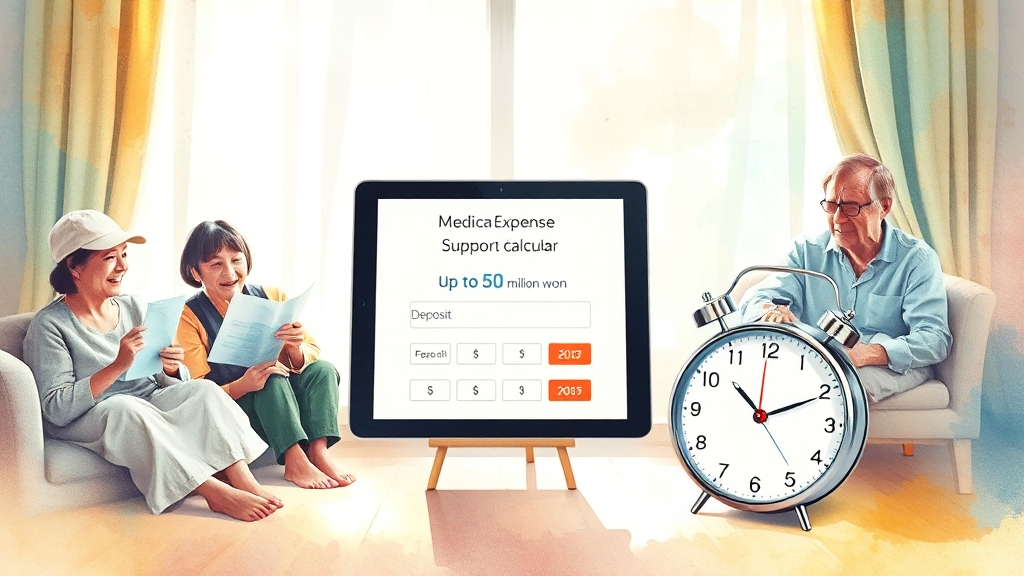 지원 금액 및 한도 (watercolor 스타일)