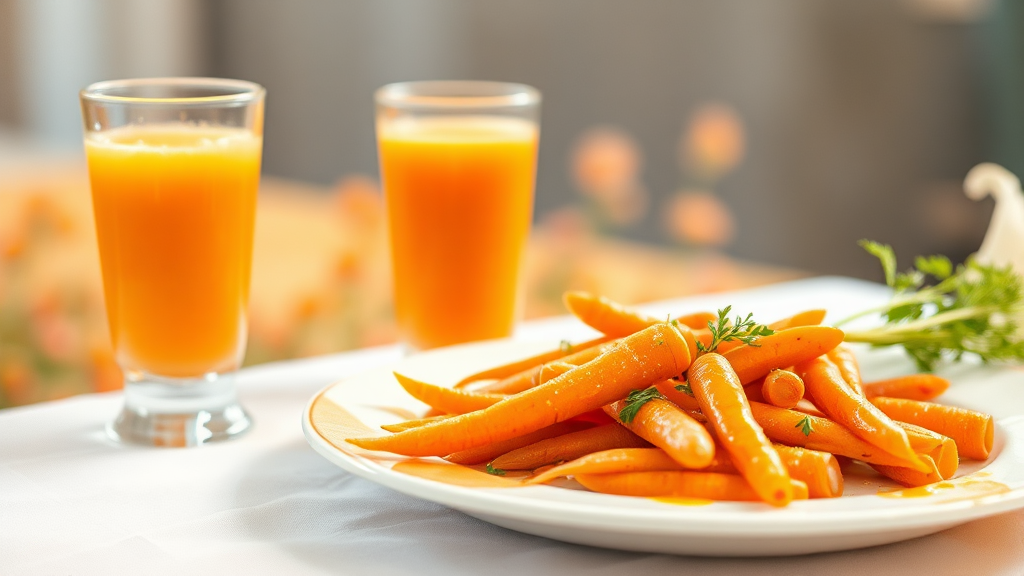 당근 섭취 방법 및 적정량 (watercolor 스타일)