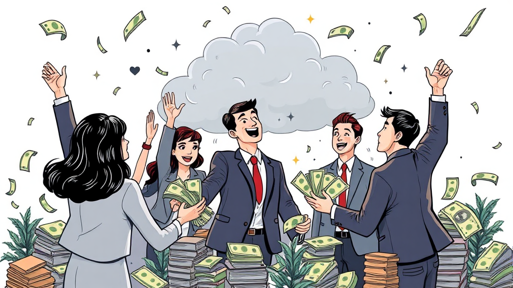 성과급 지급에 따른 영향 및 논쟁점 (illustration 스타일)