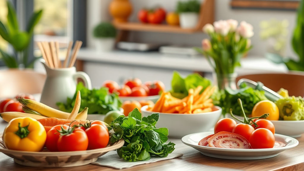 간에 부담 없는 똑똑한 식사 원칙 (realistic 스타일)