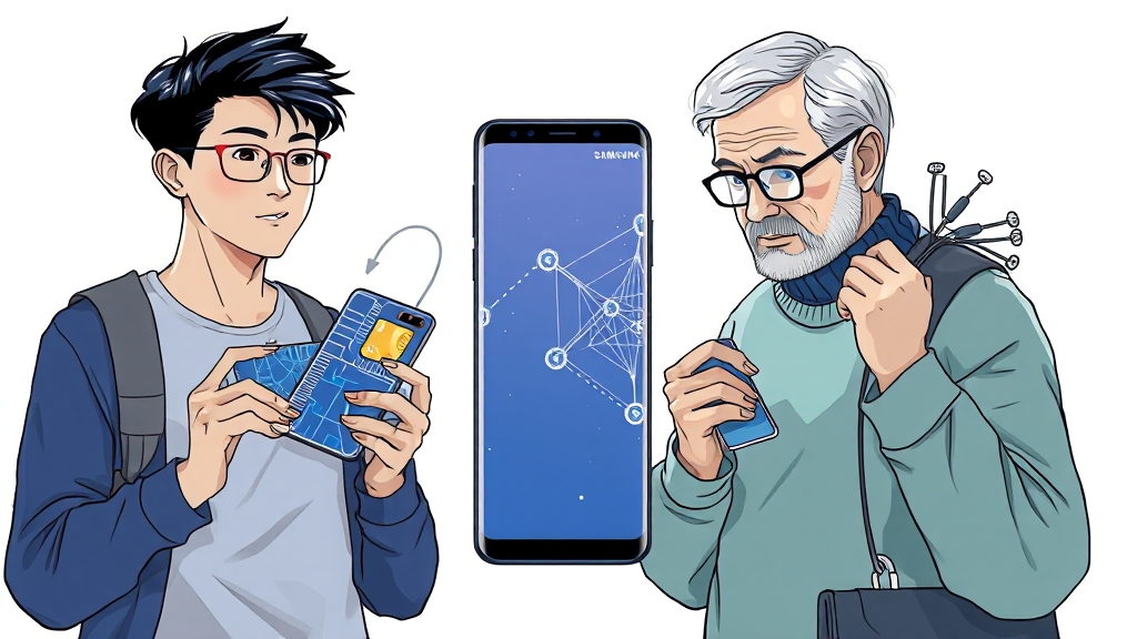 등록 방법: 앱 vs USIM (illustration 스타일)
