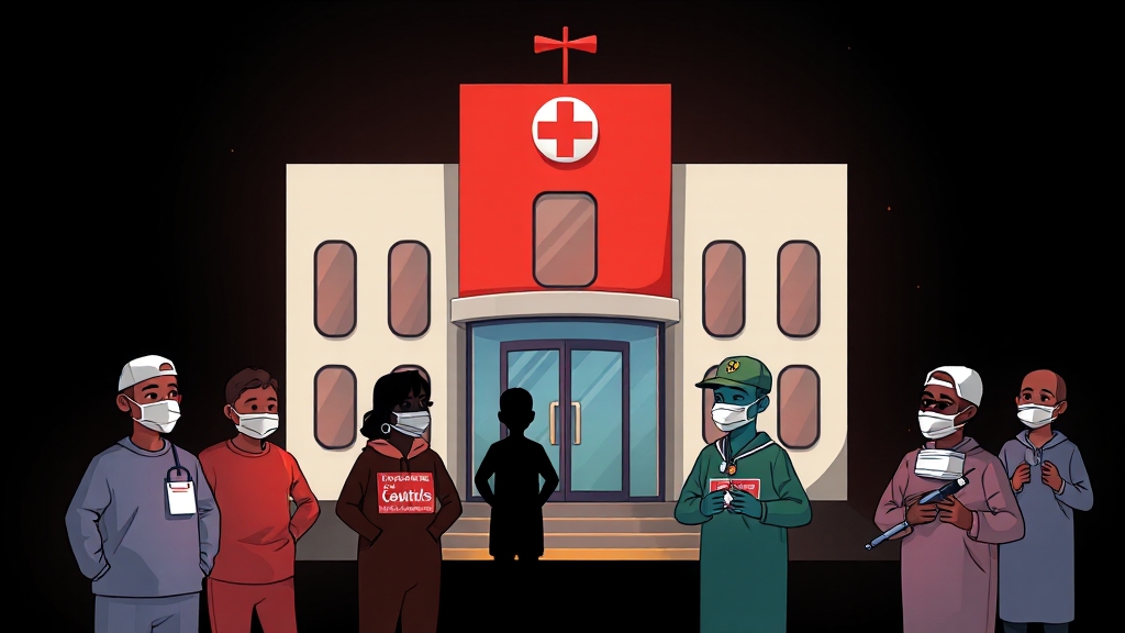 독감 합병증 & 고위험군 주의사항 (cartoon 스타일)