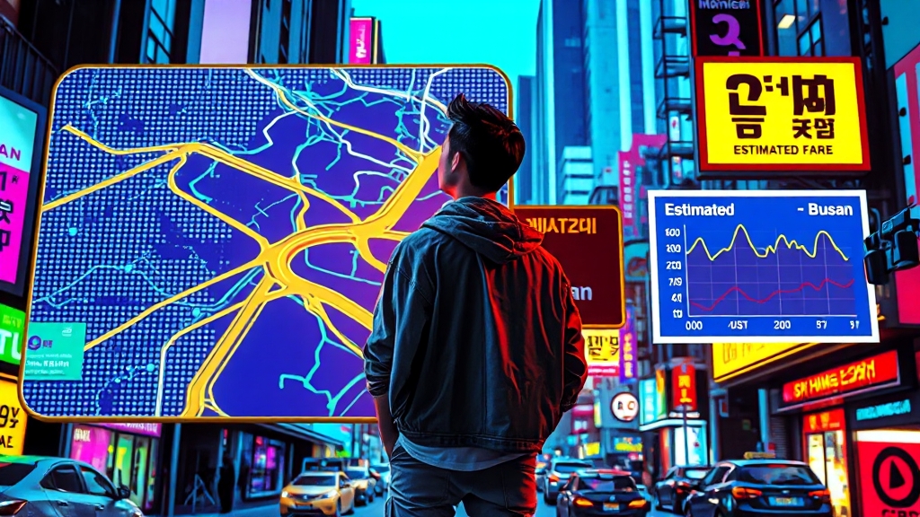네이버 지도로 택시 요금 확인하기 (popart 스타일)