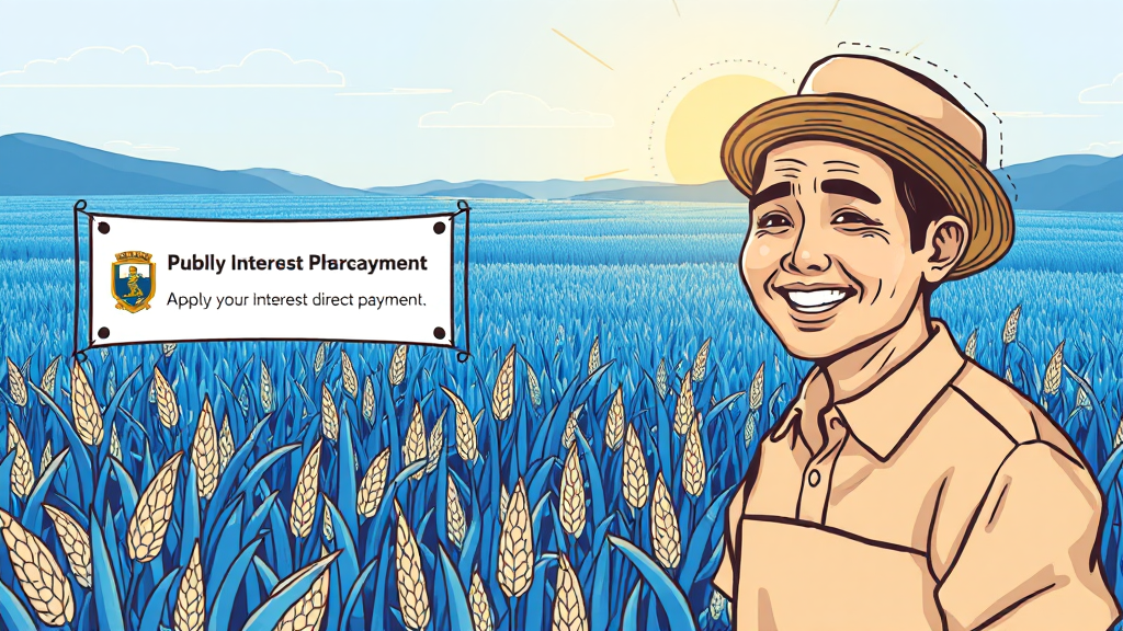 공익직불금 신청 절차 및 방법 (illustration 스타일)