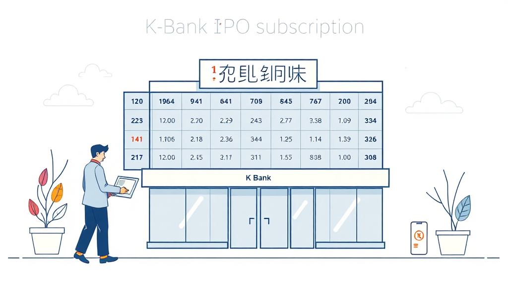 케이뱅크 공모주 청약: 일정, 증권사, 배정 전략 (illustration 스타일)