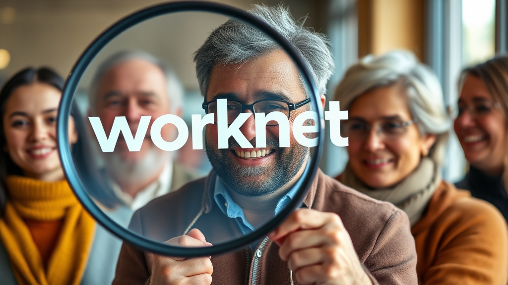 워크넷 맞춤형 일자리 정보 (realistic 스타일)