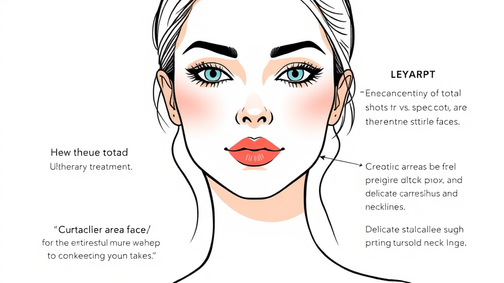 내게 맞는 울쎄라 시술 부위와 샷 수 선택 가이드 (illustration 스타일)