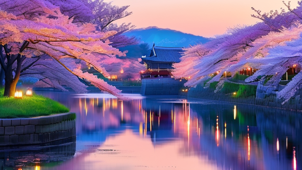 낮과 밤, 다채로운 즐거움: 주요 프로그램 소개 (watercolor 스타일)