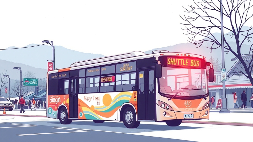 교통 및 주차 안내 (셔틀버스 포함) (illustration 스타일)