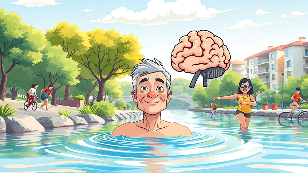 뇌경색 예방, 생활 습관이 중요! (cartoon 스타일)