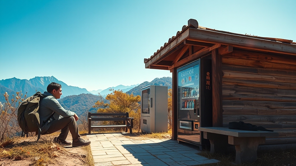 노고단 대피소 및 주변 시설 (realistic 스타일)